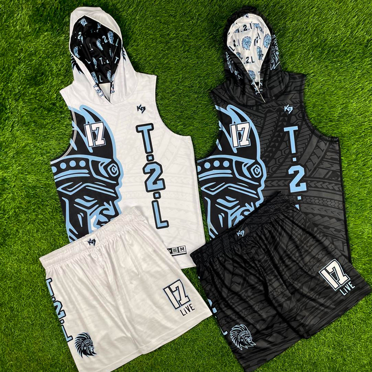 Warriors Hooded Compression 7v7 Custom Flag Football Jersey