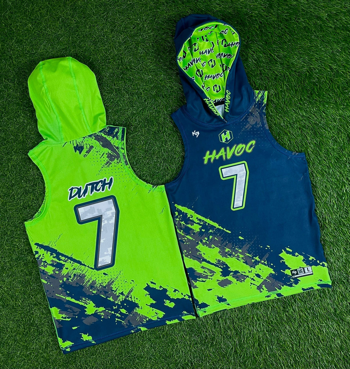 Rangers Reversible Hooded Compression 7v7 Custom Flag Football