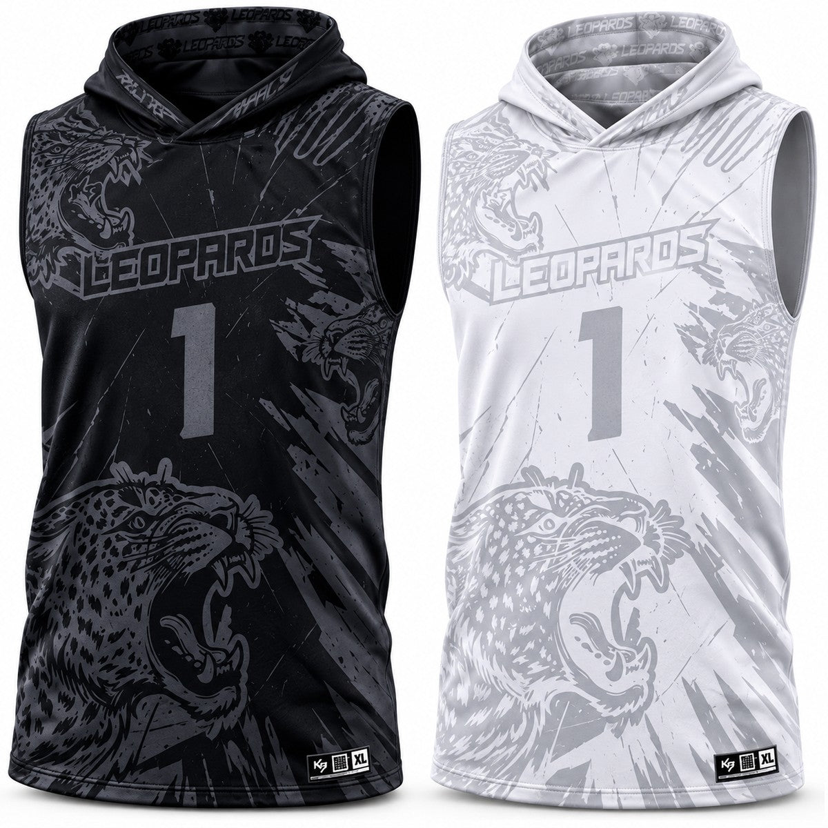 Custom Flag Football Jerseys | Blackout & Whiteout Leopards