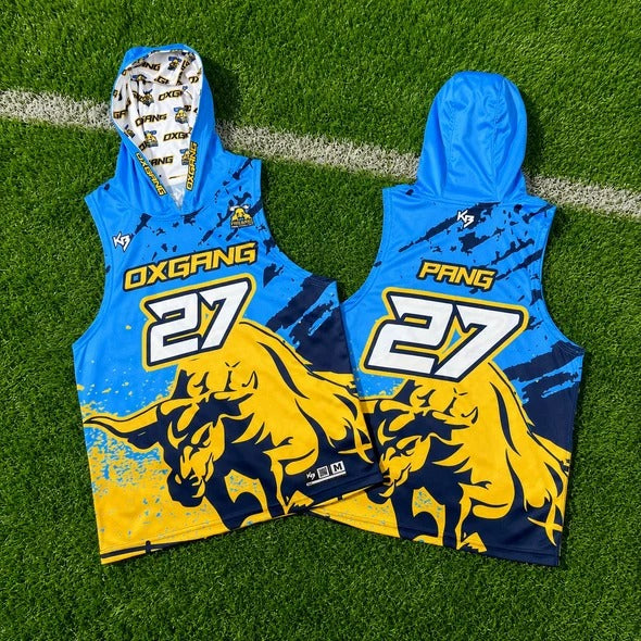 Custom Flag Football Jerseys | Blue & Yellow Oxgang