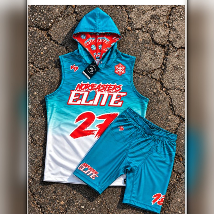 Custom Flag Football Uniforms / Teal & Orange Piranha