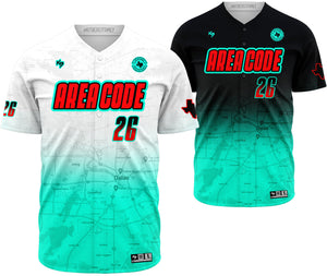 Area Code Button Down Custom Softball Jersey (Home + Away)