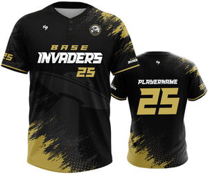 Base Invaders Two Button Custom Softball Jersey
