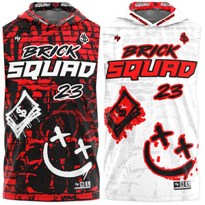 Brick Squad Reversible Hooded Compression 7v7 Custom Flag Football Jerseys