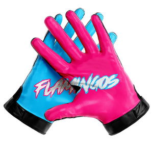 Flamingos Custom Football Gloves
