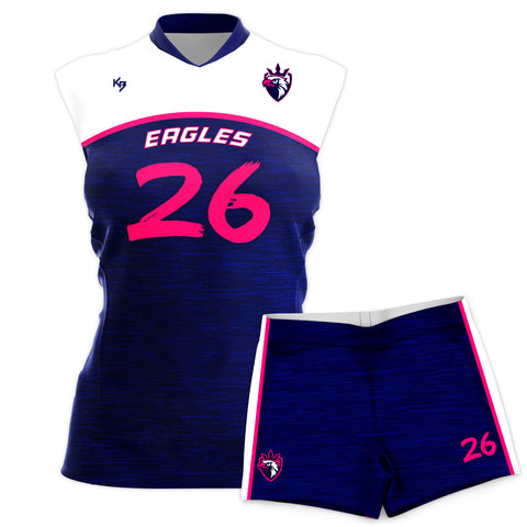 Eagles Compression 7v7 Custom Girls Flag Football Uniforms