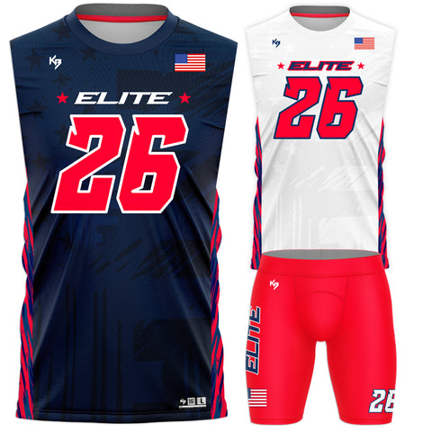 Elite Compression 7v7 Custom Flag Football Uniforms (2 Jerseys + 1 Short)