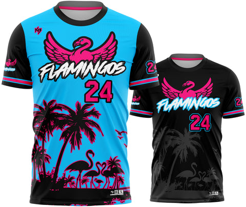 Flamingos Dri-Fit Custom Softball Jerseys (Home + Away)