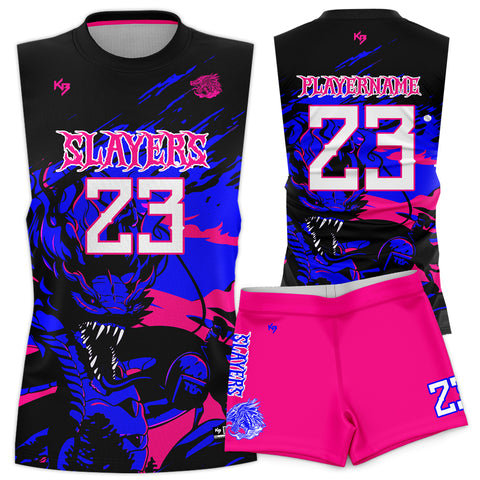 Slayers Compression 7v7 Custom Girls Flag Football Uniforms