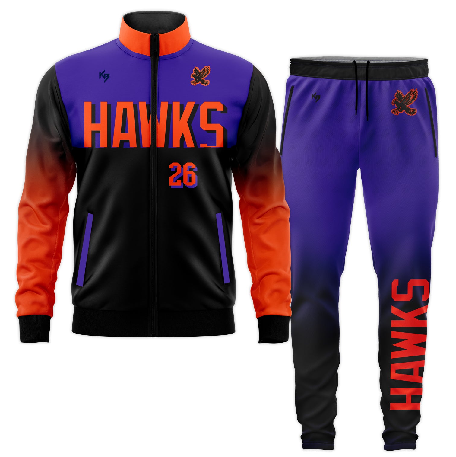 Custom Track Suits - Hawks – KitBeast Sports Apparel