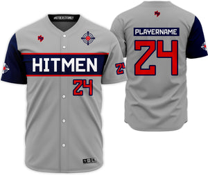 Hitmen Button Down Custom Softball Jersey