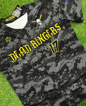 Scared Hitless Button Down Custom Softball Jersey (Home + Away)