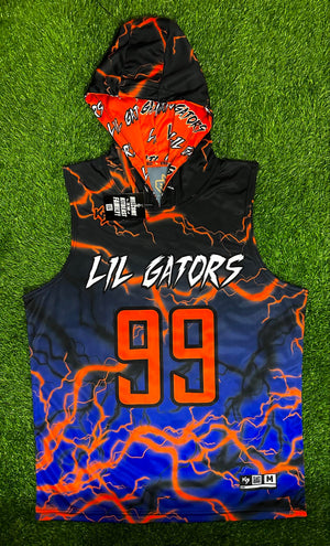Lightning Hooded Compression 7v7 Custom Flag Football Jerseys