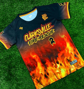 Cross Fire Flames Hooded Drifit 7v7 Custom Flag Football Uniforms