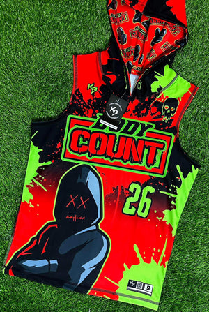 Suicide Squad Dri-Fit Hooded 7v7 Custom Flag Football Jerseys