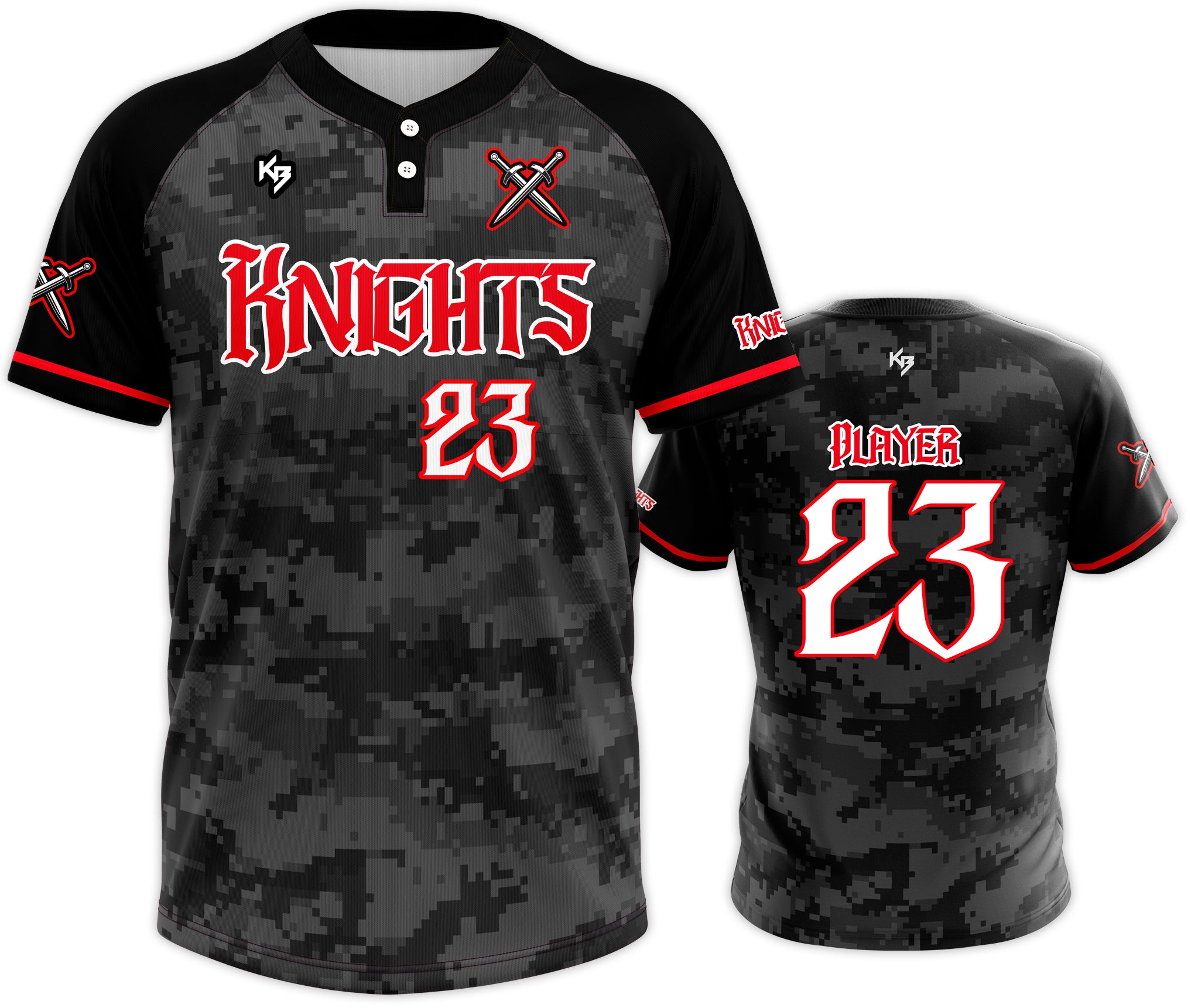 Knights Two Button Softball Jersey1