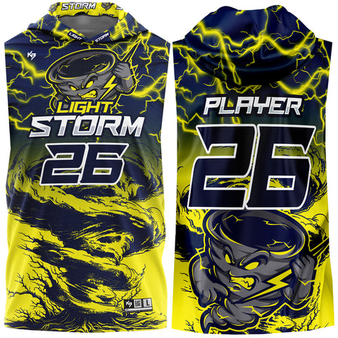 Light Storm Hooded Drifit 7v7 Custom Flag Football Jerseys