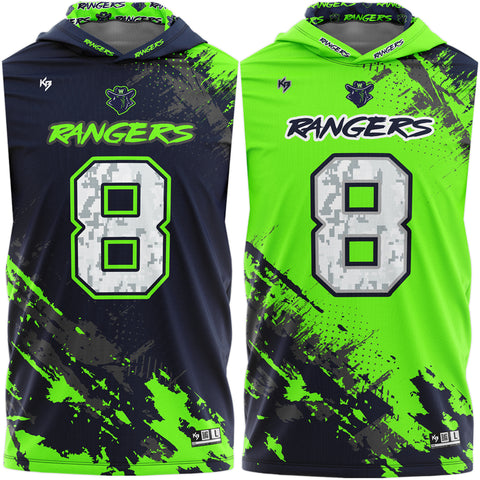 Rangers Reversible Hooded Compression 7v7 Custom Flag Football Jerseys