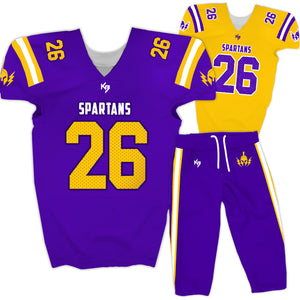 Spartans Custom Tackle Football Uniforms (2 Jerseys + 1 Pant)