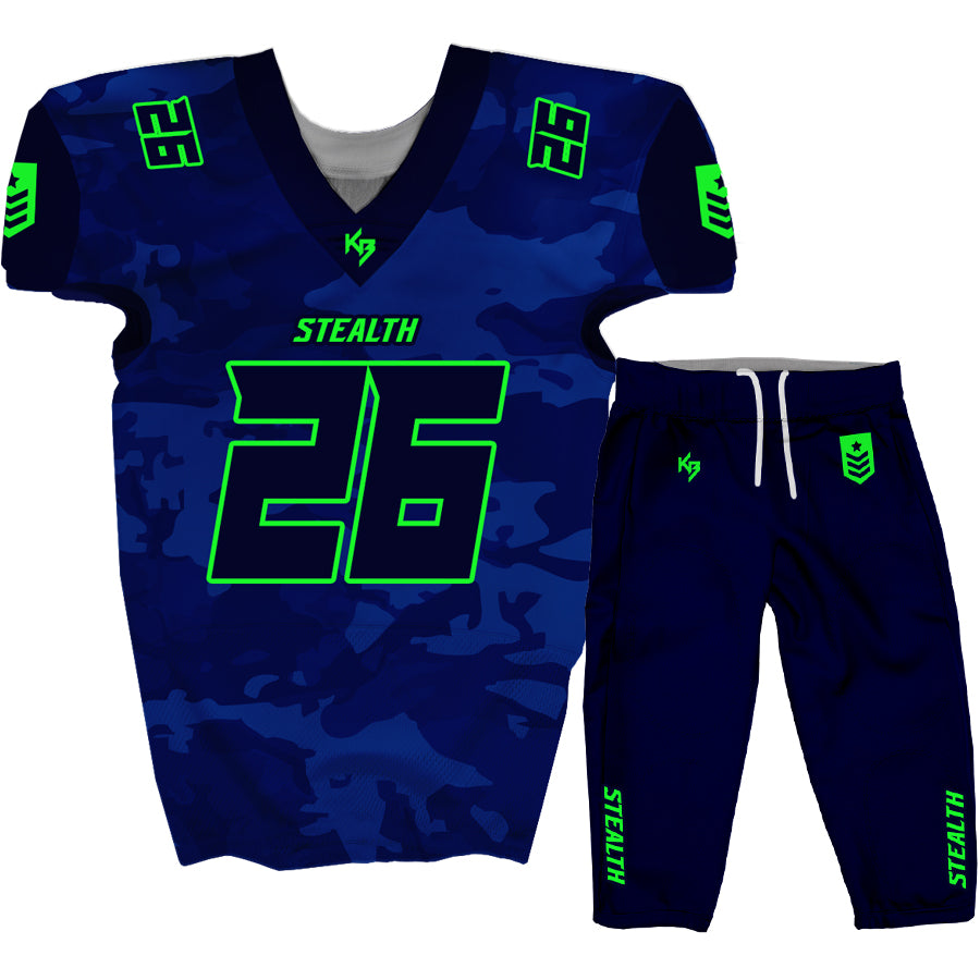 fantastic football gear Stealth Custom Tackle Football Uniforms – KitBeast Sports Apparel