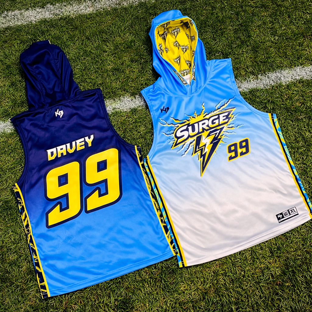 Lightning Hooded Compression 7v7 Custom Flag Football Jerseys