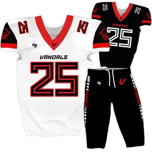 Vandals Custom Tackle Football Uniforms (2 Jerseys + 1 Pant)