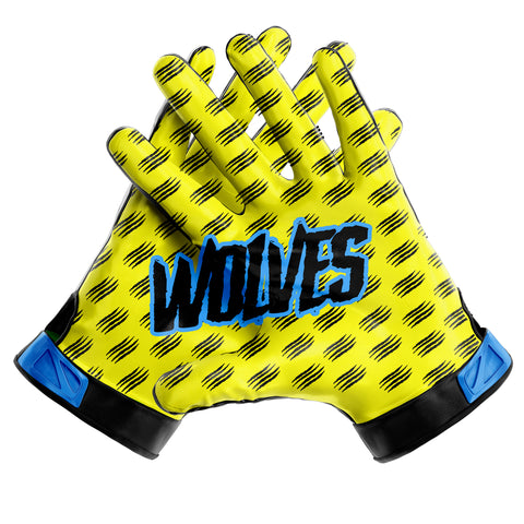 Wolves Custom Football Gloves