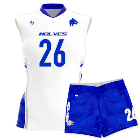 Wolves Compression 7v7 Custom Girls Flag Football Uniforms