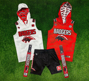 Sharks Hooded Compression 7v7 Custom Flag Football Uniforms