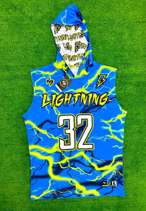 Lightning Hooded Compression 7v7 Custom Flag Football Jerseys