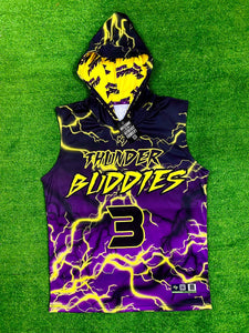 Lightning Hooded Compression 7v7 Custom Flag Football Jerseys