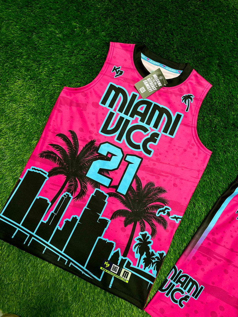 Miami Vice Drifit 7v7 Custom Flag Football Jerseys – KitBeast Sports ...