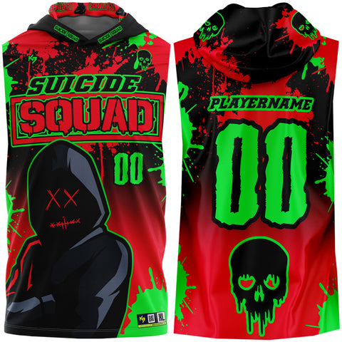 Suicide Squad Dri-Fit Hooded 7v7 Custom Flag Football Jerseys