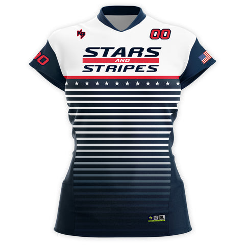 Stars And Stripes Womans Volleyball Jersey