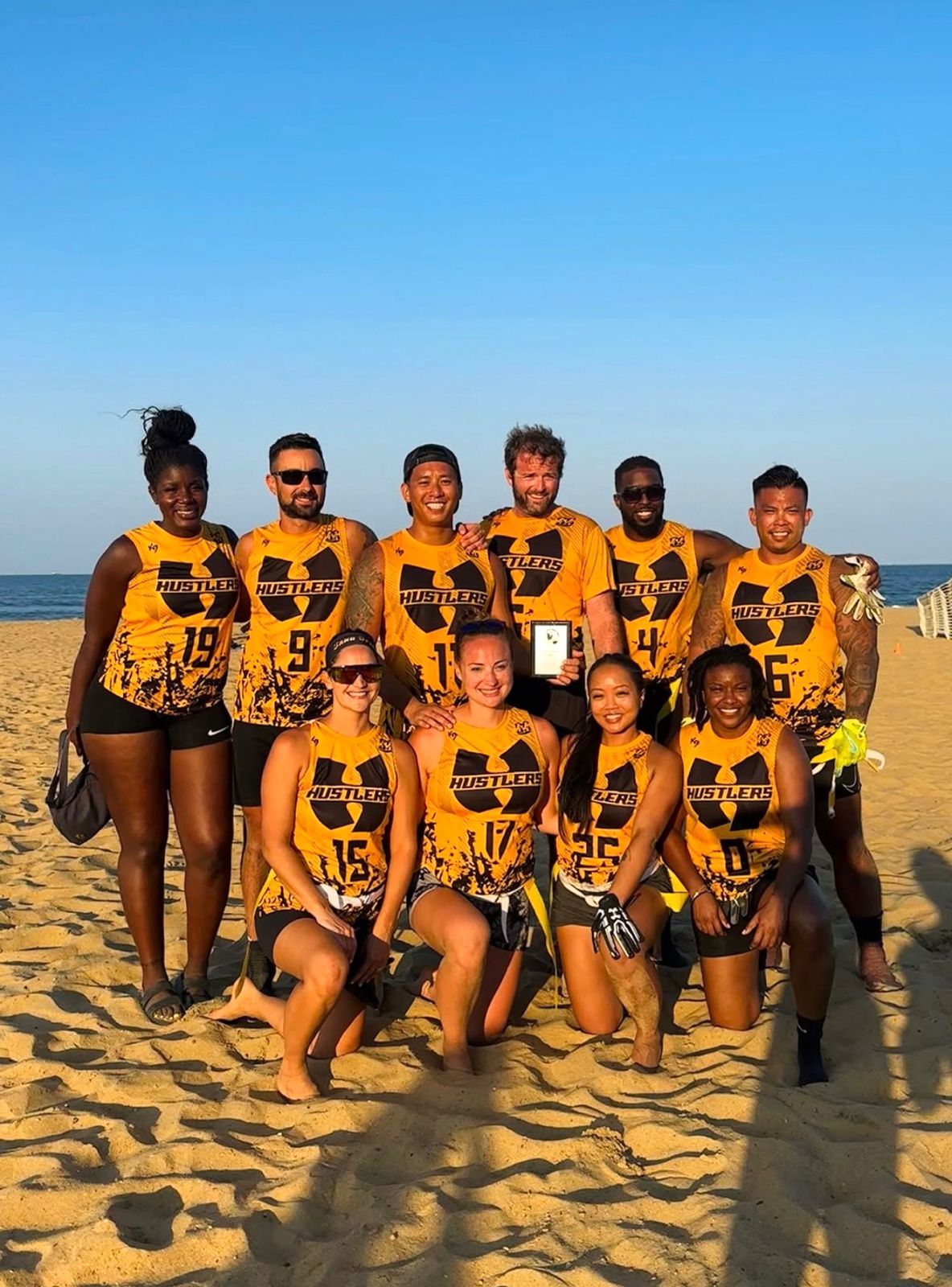 Hustlers Sand Football 🏈🏖️ wearing custom KitBeast uniforms