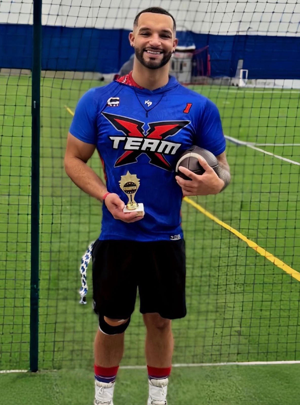 Chris — Team X Flag Football wearing custom KitBeast uniforms