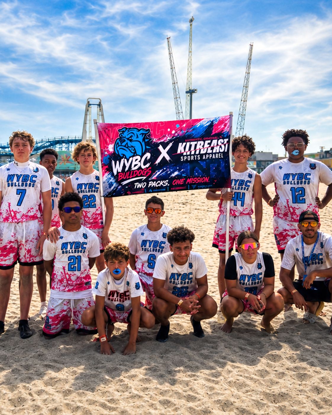 WYBC Bulldogs wearing custom KitBeast uniforms