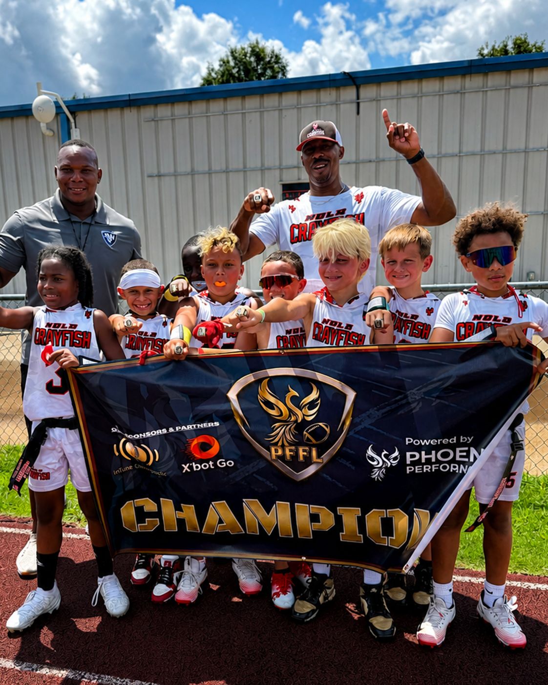NOLA Crayfish wearing custom KitBeast uniforms