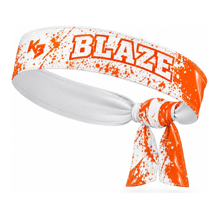 Custom Tie-Back Headbands / Orange Splatter Blaze