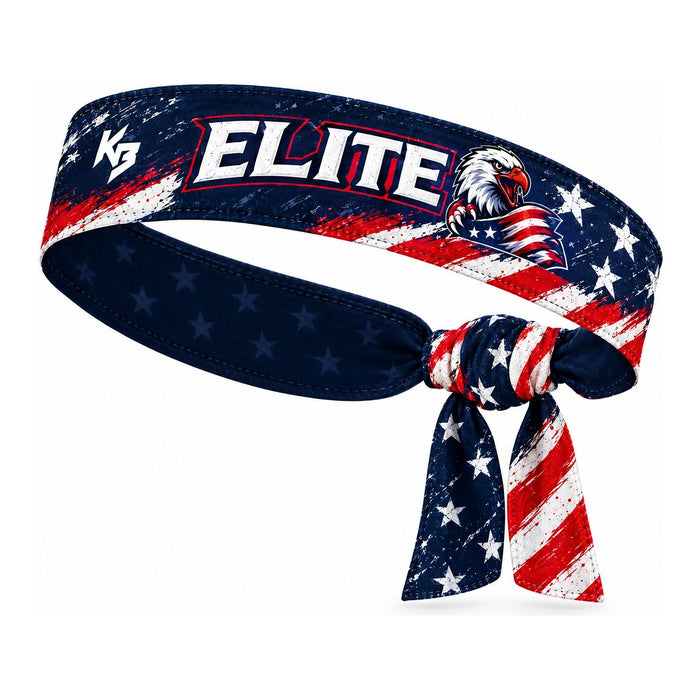 Custom Tie-Back Headbands / Red, White & Blue Elite