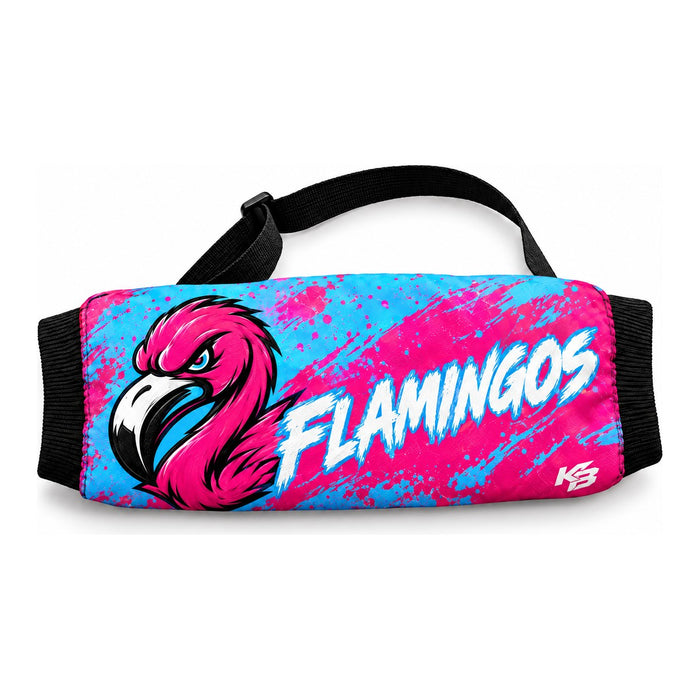 Custom Hand Warmers / Pink & Blue Flamingos
