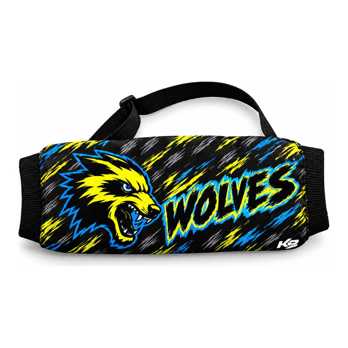 Custom Hand Warmers / Black & Yellow Wolves