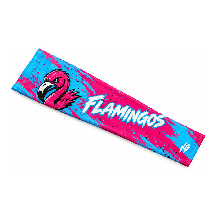 Custom Arm Sleeves / Pink & Blue Flamingos