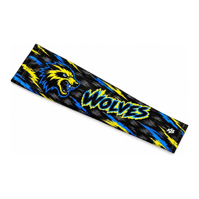 Custom Arm Sleeves / Black & Yellow Wolves