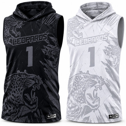Custom Flag Football Jerseys / Blackout & Whiteout Leopards