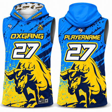 Custom Flag Football Jerseys / Blue & Yellow Oxgang